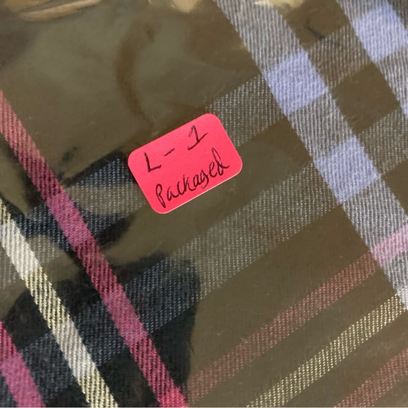 Betsey Johnson Intimates Women M Pajama Top Button Up Fun Plaid (Missing Button) - Picture 13 of 13